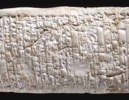 The “Ea-Nasir complaint board” carved in 1750 B.C.